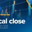 Decorative illustration with title of Aggie Enterprise Fiscal Close Focus